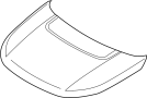 Image of Hood Panel image for your 2022 Land Rover Range Rover Velar  R-Dynamic HSE Sport Utility 