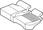 Image of Seat Cover (Rear, Lower) image for your Land Rover