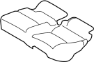Image of Seat Cushion Foam (Rear) image for your 1992 Land Rover Range Rover   