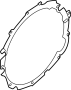 View Engine Timing Cover Gasket (Rear, Lower) Full-Sized Product Image