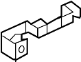 View Quarter Panel Trim Panel Bracket (Rear, Upper, Lower) Full-Sized Product Image 1 of 1