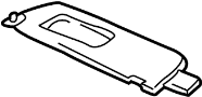 Image of Sun Visor (Left) image for your 1998 Toyota Tacoma 3.4L V6 A/T 4WD SR5 Extended Cab Pickup Fleetside 