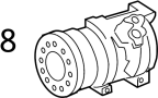 Image of A/C Compressor Clutch image for your 2018 TOYOTA CAMRY XSE Sedan