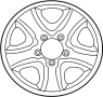 Image of CENTER CAP. ORNAMENT SUB - ASSEMBLY, W. ORNAMENT, HUB. image for your 2022 Toyota RAV4  XLE Sport Utility 