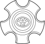 Image of CENTER CAP. ORNAMENT SUB - ASSEMBLY, W. ORNAMENT, HUB. image for your 2017 Toyota Sequoia 5.7L i-Force V8 FLEX A/T RWD SR5 Sport Utility 