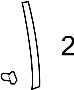 View Clip. Retainer. Seal. Weatherstrip. Door. (Front, Rear, Upper, Lower) Full-Sized Product Image