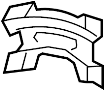 Image of Plate, Cab Pillar. (Rear) image for your 2011 TOYOTA TUNDRA Base Crew Cab Pickup Fleetside 4.6L  4WD
