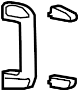 Image of Interior Grab Bar (Right) image for your 1998 Toyota Tacoma  SR5 Extended Cab Pickup Fleetside 