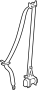Image of Belt, Seat. Lap and Shoulder Belt. Outer Belt Assembly. (Rear) image for your Toyota