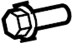 Image of Bolt. Panel. (Front). A threaded rod with a. image for your 2016 Toyota Tundra 5.7L i-Force V8 A/T RWD SR Standard Cab Pickup Fleetside 