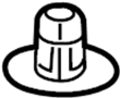 Image of Grommet. Molding. (Front, Rear). A rubber ring with a. image for your 2012 Toyota Sequoia 5.7L i-Force V8 FLEX A/T 4WD Platinum Sport Utility 