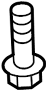 View Radiator Support Panel Bolt Full-Sized Product Image