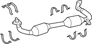 Image of Catalytic Converter (Front) image for your 2016 Toyota Sienna  XLE Mini Passenger Van 