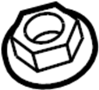 View Windshield Wiper Arm Nut Full-Sized Product Image
