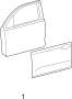 View Outer panel. PANEL, Door, OUTS. Skin, Door. (Front) Full-Sized Product Image 1 of 2