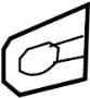 View Exterior Door Handle Gasket (Front) Full-Sized Product Image