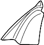 View Corner cover. Garnish, Door. (Front, Lower) Full-Sized Product Image 1 of 2