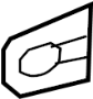 View Exterior Door Handle Gasket (Front) Full-Sized Product Image