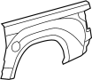 Image of Outer panel. PANEL, Body, Side. (Rear). Included with: Side. image for your 2009 Toyota Tundra  SR5 Crew Cab Pickup Fleetside 
