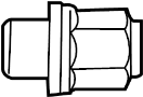 Image of NUT, HUB WINDSHIELD WASHER. WHEEL NUT. image for your Toyota