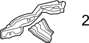 Image of Bracket. (Front, Rear, Lower). A Bracket for a fender. image for your 2024 Toyota GRAND HIGHLANDER   