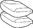 Image of Seat cushion pad. (Front) image for your 2009 Toyota Sienna   
