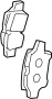 Image of Disc Brake Pad Set (Front). A set of disc brake pads. image for your 2008 Toyota Highlander  Hybrid Limited Sport Utility 