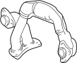 Image of Pipe. Crossover. Exhaust.  Exhaust Crossover Pipe. image for your 1998 TOYOTA TACOMA DELUXE 2400CC EFI, AUTOMATIC  4-SPEED COLUMN SHIFT