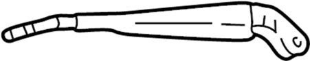 Image of Back Glass Wiper Arm (Rear) image for your 2022 Toyota RAV4  Hybrid Limited Sport Utility 