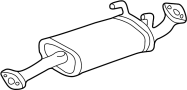 Image of Exhaust Muffler image for your 1995 TOYOTA TACOMA