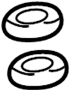 Image of Gasket. Pressure. Hose. Steering. Power. (Upper). A component which. image for your 2008 Toyota Highlander  Hybrid Limited Sport Utility 