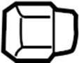 Image of Wheel. Hub. Nut. Valve. A single lug Nut for a. image for your 2001 Toyota Tacoma 2.4L M/T 4WD DLX Extended Cab Pickup Fleetside 
