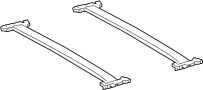 Image of Roof Rack Cover (Rear, Upper) image for your Toyota