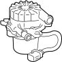 Image of Secondary Air Injection Pump (Right) image for your 1999 TOYOTA TACOMA DELUXE 2700CC EFI, AUTOMATIC  4-SPEED