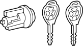 View Cylinder. Ignition. Lock. Key. and. and s. and Set.  Full-Sized Product Image