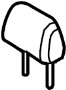 Image of Headrest Assembly, SE. Headrest, outer. (Rear) image for your 2000 TOYOTA COROLLA
