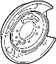 Image of Brake Backing Plate image for your 2009 TOYOTA CAMRY XLE 2400CC 16-VALVE DOHC EFI, AUTOMATIC  5-SPEED