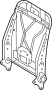 Image of Seat Back Frame. Spring, Seat. (Front) image for your 2019 Toyota Highlander  LE Sport Utility 