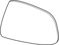 Image of Door Mirror Glass (Right) image for your 2023 Toyota Sequoia  Capstone Sport Utility 