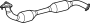 Image of Catalytic Converter (Front) image for your 2016 Toyota Sienna  XLE Mini Passenger Van 