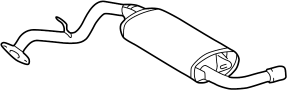 Image of Exhaust Muffler image for your 2016 Toyota Tacoma 2.7L M/T 4WD SR Extended Cab Pickup Fleetside 