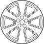 View RIM, WHEEL. Wheel, alloy. WHEEL, DISC.  Full-Sized Product Image