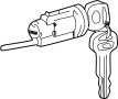 Image of Door Lock Cylinder image for your 2020 Toyota Tacoma  TRD Off-Road Extended Cab Pickup Fleetside 