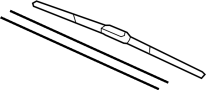 Image of Windshield Wiper Blade (Left, Front) image for your 2003 Toyota Tacoma  S-Runner Extended Cab Pickup Fleetside 