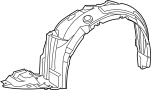 Image of Fender Splash Shield (Left, Front, Rear, Upper) image for your 2024 Toyota Sequoia   