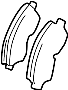 Image of Disc Brake Pad Set (Front). A set of disc brake pads. image for your 2019 Toyota Prius Prime   