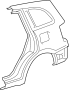 Image of Quarter Panel (Rear) image for your 2019 TOYOTA RAV4