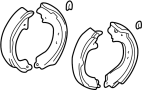 Image of Drum Brake Shoe (Rear) image for your 2009 Toyota Prius   