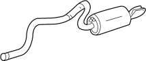 Image of Pipe. Muffler. (Rear). A Muffler without any. image for your 2016 Toyota Tacoma 2.7L M/T 4WD SR Extended Cab Pickup Fleetside 