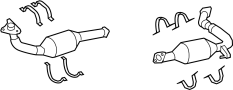 Image of Catalytic Converter (Front) image for your 2016 Toyota Sienna  XLE Mini Passenger Van 
